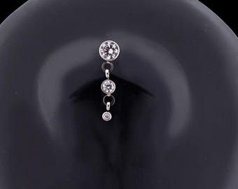 Floating Navel- 14 Gauge Threadless Titanium