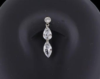 Dangle Floating Navel- 14 Gauge Threadless Titanium