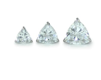 Trillion Cut End- Threadless Titanium (comes with labret post)