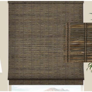 Made In USA Premium Custom Cordless Bamboo Shades | Natural Woven Shades |  Light Filtering & Room Darkening | Free Cordless Upgrade