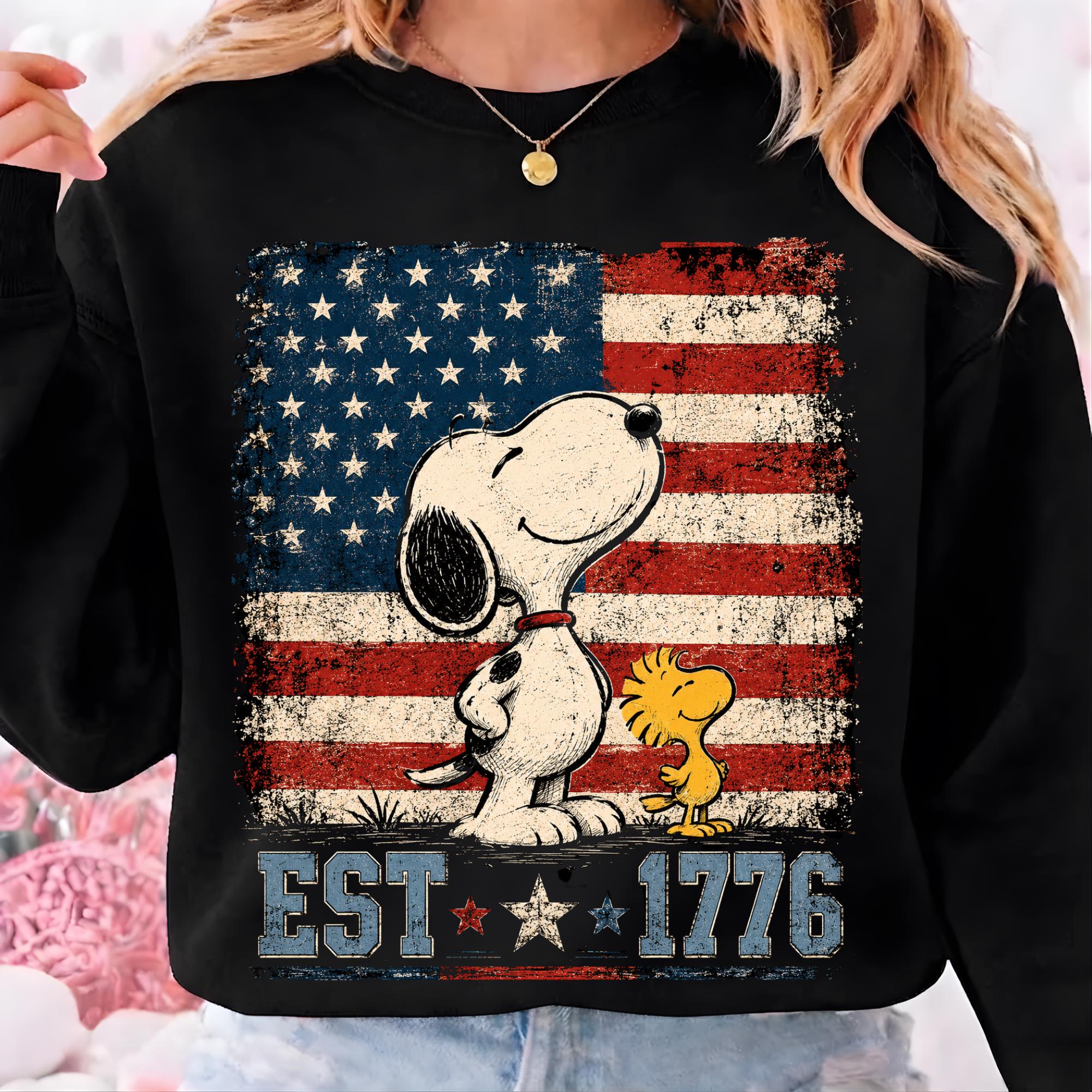 American Flag Snoopy - Etsy