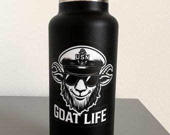 Goat Life Funny Military Vinyl Sticker: Navy Messdeck Humor