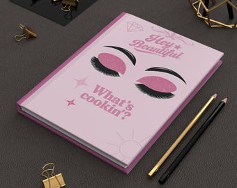 Pink Lash Artist Journal, Hardback Beauty Planner, Daily Agenda