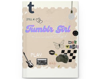 Hardcover Journal, Aesthetic Tumblr Vibe Notebook, Cute Indie Stationery, Daily Writing Journal for Teens & Students