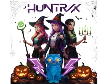 Kpop Demon Hunters PNG, Spooky Halloween Clipart (digital nedladdning)