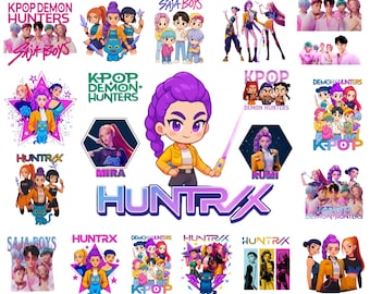 Kpop Demon Hunters PNG-paket, Anime-sublimeringsdesigner (digital nedladdning)
