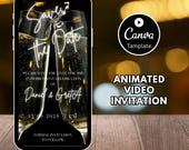 Editable Gold & Black Animated Save the Date Video | Birthday, Wedding (Digital Download)