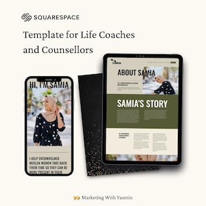 Squarespace website template for life coaches and counsellors