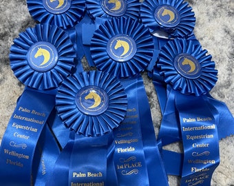 Used Horse Show Ribbons 1st Place (WEF, Schooling Shows & Generic)