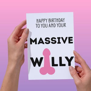 Cartão de aniversário engraçado, cartão de aniversário grosseiro para parceiro, marido, namorado, cartões de humor