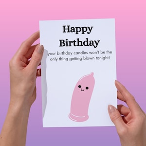 Funny Birthday Card, Rude Birthday Card for Partner, Husband, Boyfriend, Friend, Humorous Cards, Gifts For Him