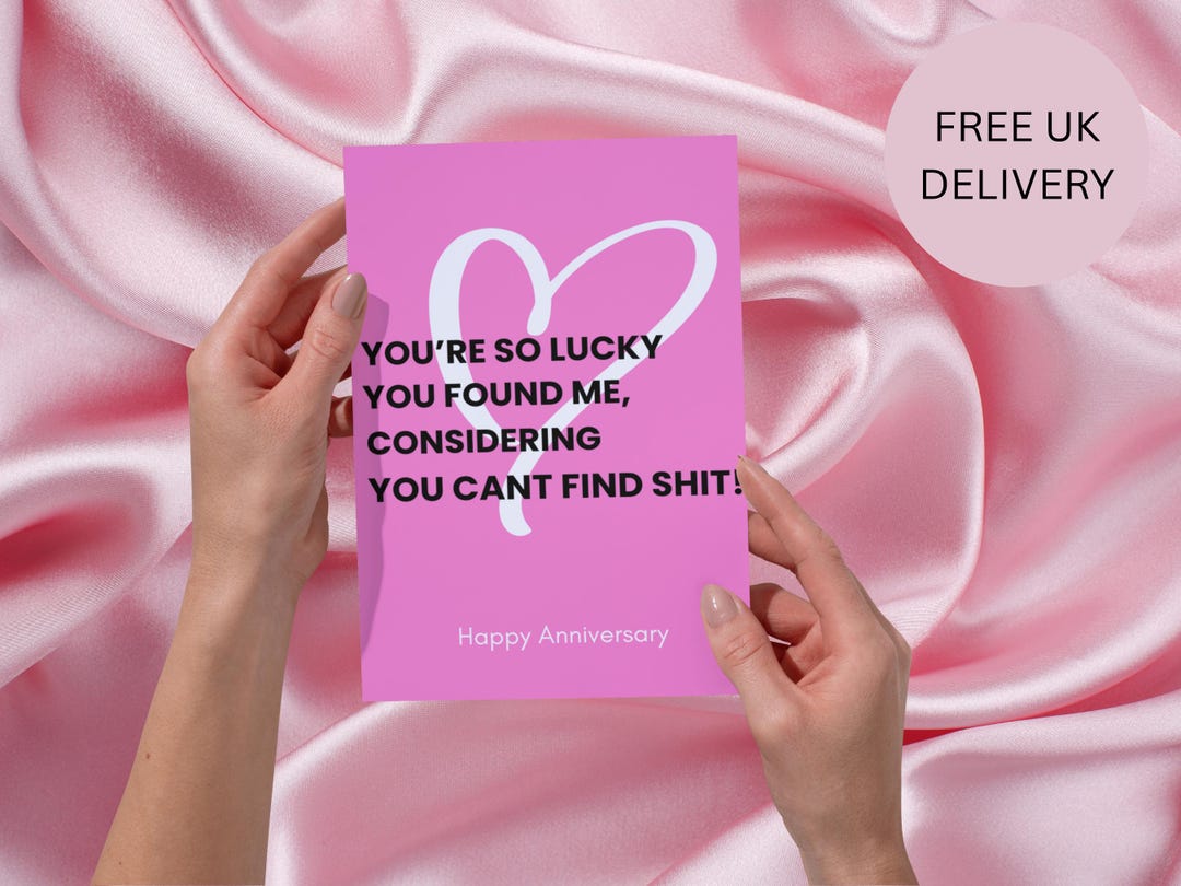 Funny Anniversary Card, Rude for Partner, Husband, Wife, Humour ...