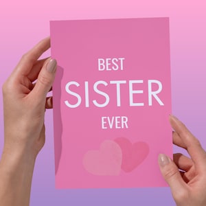 Sister Birthday Card / Happy Birthday Card For Siblings / Sister / Cards For Her