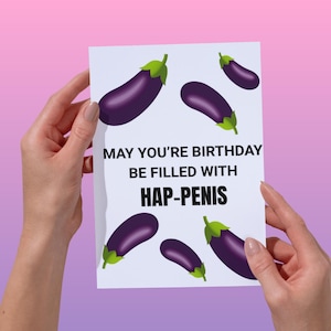 Lustige Geburtstagskarte, Rude Birthday für Freund, Mama, Ehefrau, Partner, Freundin, Bruder, Schwester, Arbeitskollegin, Humor Grußkarte
