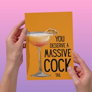 Carte d'anniversaire drôle de cocktail, anniversaire impoli pour un ami, une maman, une soeur, un collègue de travail, une carte de voeux d'humour