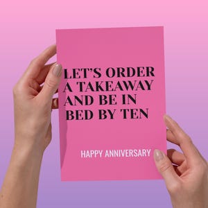 Tarjeta de aniversario divertida, grosera para pareja, esposa, esposo, novio, novia, tarjeta de aniversario con humor.