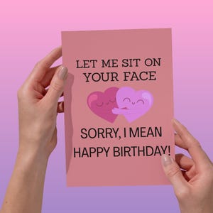 Cartão de aniversário engraçado, cartão de aniversário grosseiro para parceiro, esposa, marido, namorado, namorada, cartões de humor