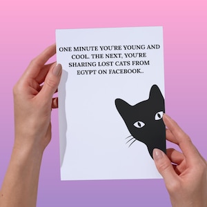 Katze Lustig Geburtstagskarte, Rude Geburtstag für Freund, Mama, Papa, Frau, Partner, Bruder, Schwester, Arbeitskollegin, Humor Grußkarte