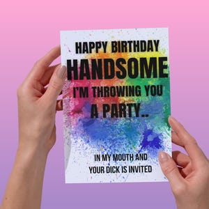Cartão de aniversário engraçado, cartão de aniversário grosseiro para parceiro, marido, namorado, cartões de humor