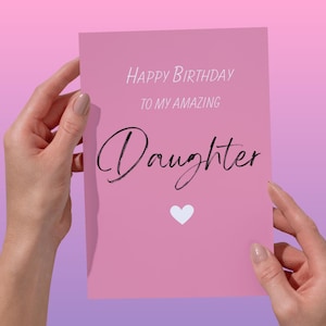 Carte d'anniversaire fille / Cartes d'anniversaire spéciales pour fille / Carte pour elle