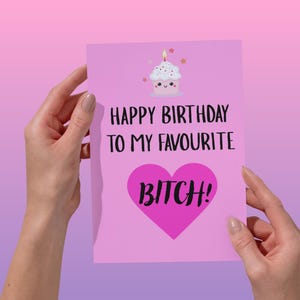 Carte d'anniversaire drôle, impoli pour un ami, une soeur, une petite amie, une femme, une meilleure amie, une maman, un collègue de travail, une carte d'anniversaire humoristique