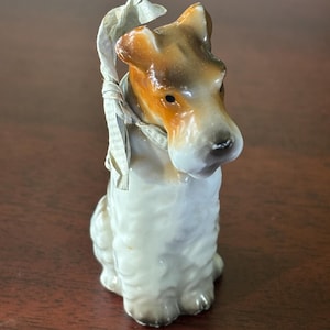 Vintage Schnauzer Dog Figurine - made in Japan - Mid-Century Ceramic Collectible