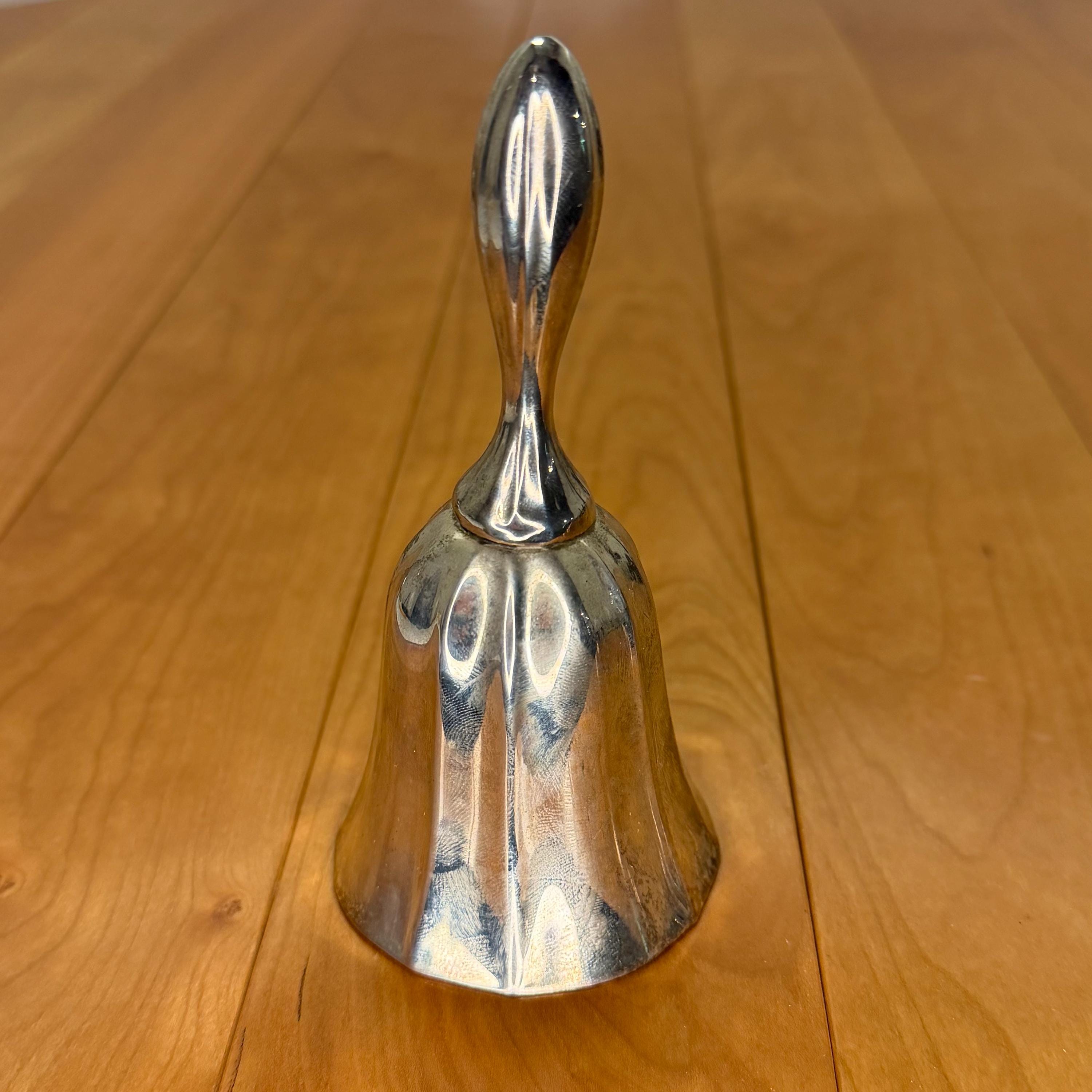 Vintage Silver Hand Bell - Etsy