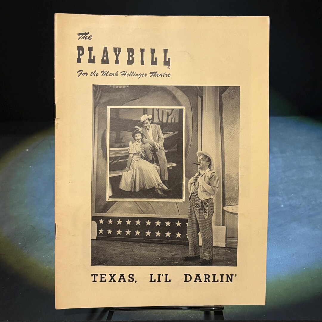 Vintage 1950 Broadway Playbill Original Insert — Texas, Li’l Darlin ...