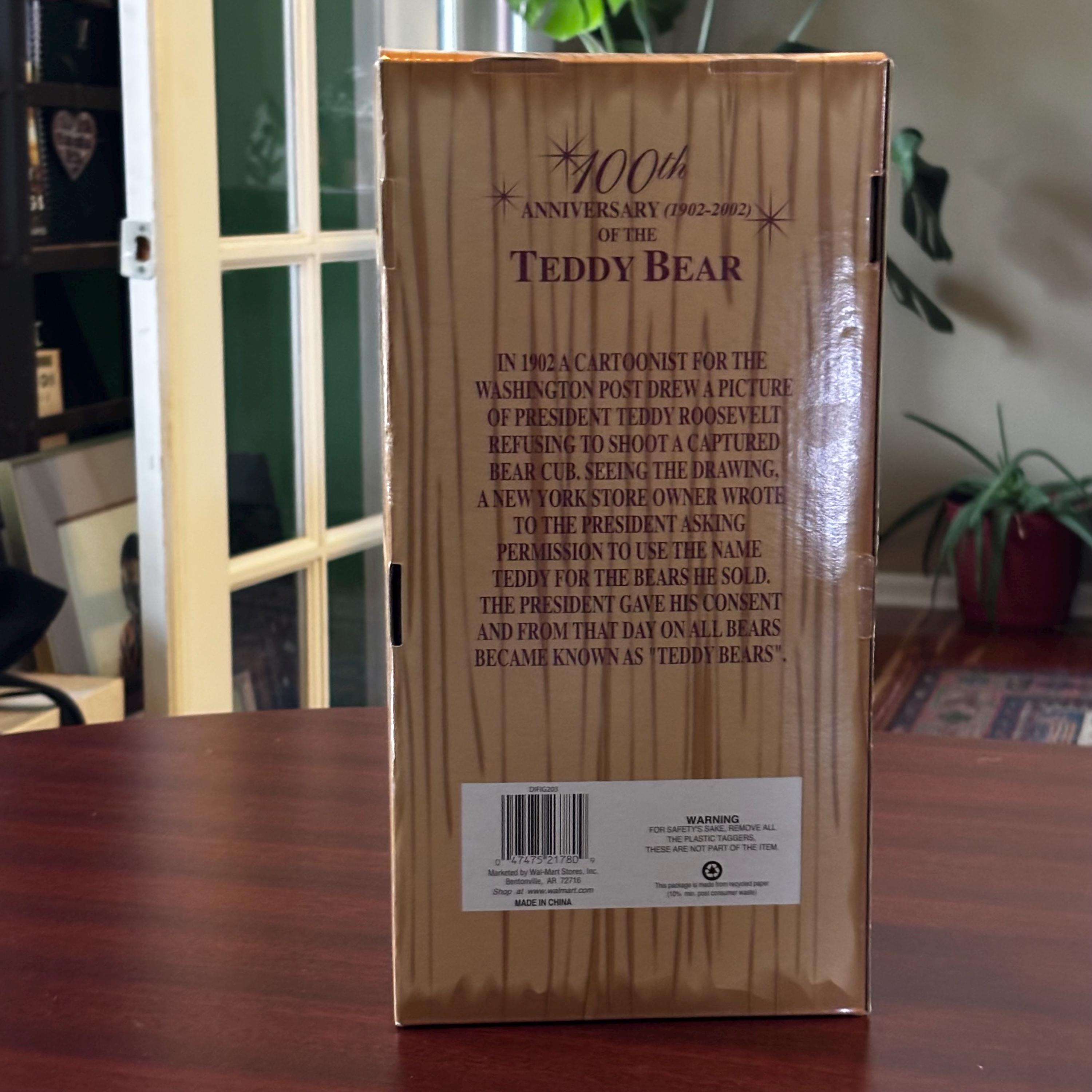 100周年記念テディベア – 記念ボックス入りぬいぐるみ – セオドア