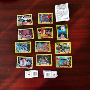 1989 TMNT Sammelkarten-Set: Donatello Jokebook + Pizza Punkte