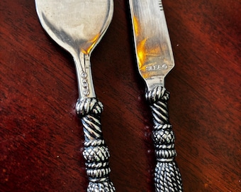 Vintage Silea Silver Plate Hors D'oeuvres Set: Tassel Handle