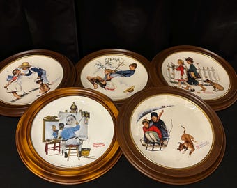 Norman Rockwell Decorative Plates by Gorham – Framed – Buyer Chooses Design – 10.5” Plates
