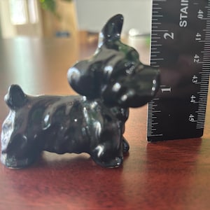 Vintage Miniature Scotty Dog Figurine - Ceramic - Collectible Dog Decor