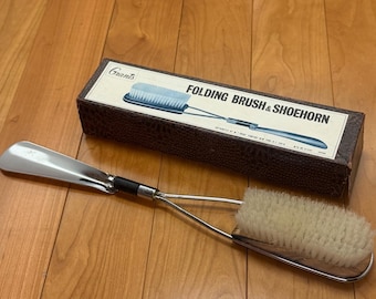 Juego vintage de cepillo y calzador plegables Grant's – WTG No. 61234 Japón Caja original
