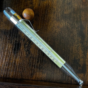 Vintage Candy Thermometer | Springfield Ohio | 8.5&quot; Dual Scale | Mid-Century Kitchen Tool