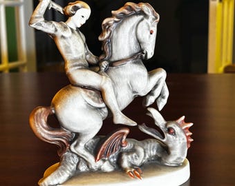 Vintage Goebel Hummel, St. George Slays the Dragon #55 - Etsy