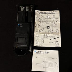TIF 300HV Tic Tracer‑Beeper AC Voltage Detector – Leather Case & Manuals – Appears Unused