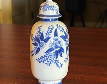 青と白の磁器壺：景徳鎮豆彩様式（高さ7インチ） - Etsy 日本