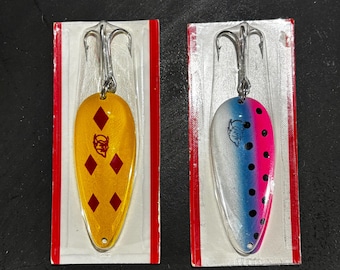 Vintage Daredevlet Fishing Lures – 3/4 oz Nickel Back or Brass Back – Choose Your Favorite