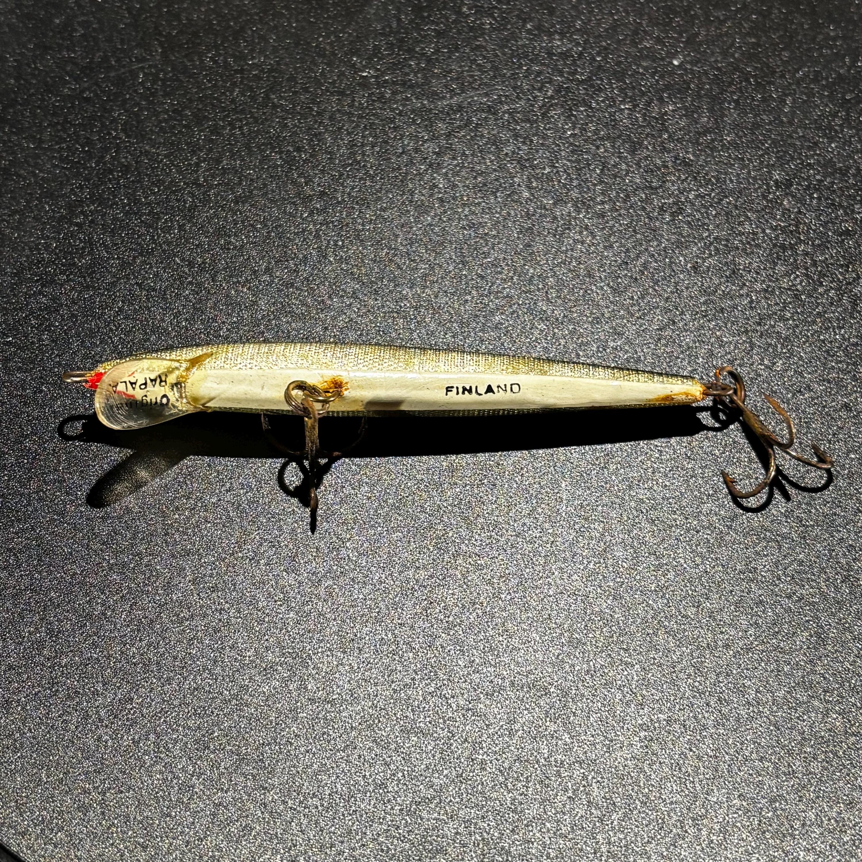 Flotteur Rapala Vintage – Fabriqué En Finlande – Noir Argent 3.5" – Rare