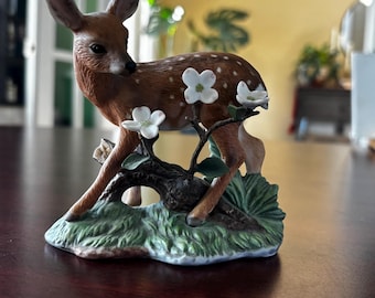 Lenox White-Tailed Deer Figurine: Afternoon Splendor Porcelain Wildlife Collection