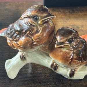 Vintage Goebel figurine - 2 Sparrows on a Branch - stamped 38135 08 - beautiful collectible!