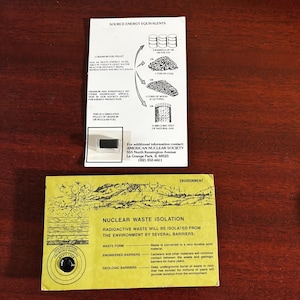 Conjunto de Cartões Educacionais Nucleares Vintage da ANS – Cartões Postais dos anos 1980 com Amostras Incorporadas | La Grange Park, IL