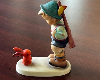 Vintage Hummel Figurine Sensitive Hunter Boy Rabbit 6/0 TMK-1