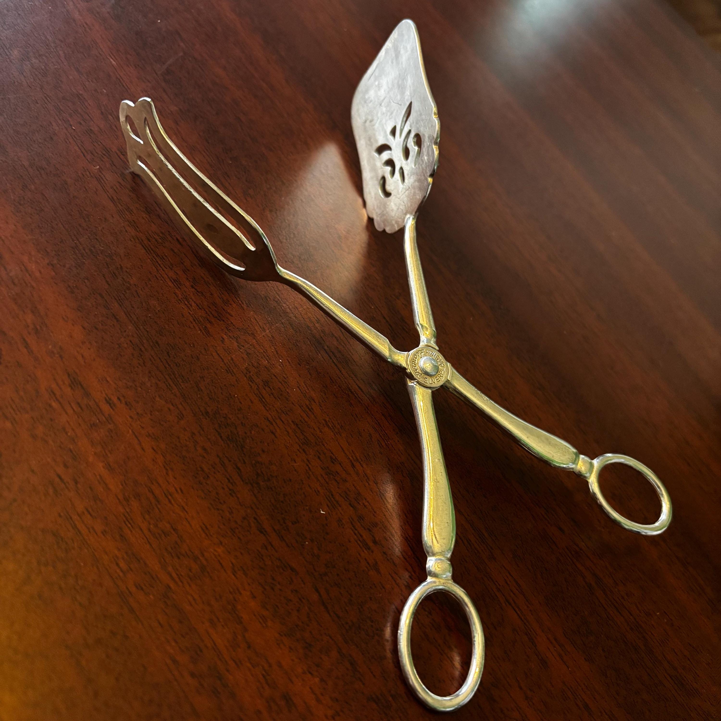 Vintage silver asparagus tongs - Etsy 日本