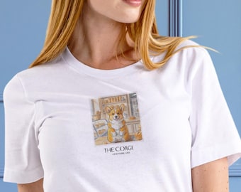 Corgi Shirt West Village NYC | Cute Bakery Loaf Corgi Tee | Vintage Art Dog Shirt | Best Gift for Corgi Lovers