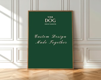 Encantadora obra de arte personalizada para perros: Retrato retro de mascota (descarga digital)