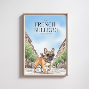 French Bulldog Watercolor Print: Parisian Minimalist Pet Art