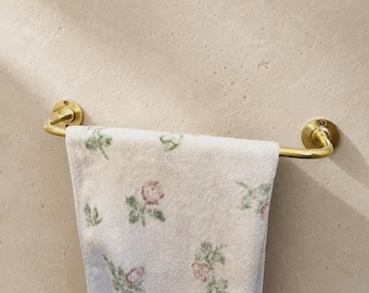 Handmade Brass Towel Bar, Wall Mounted Bathroom Towel Holder