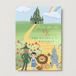 Invitaciones de cumpleaños del Mago de Oz
